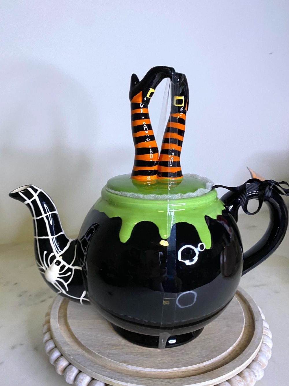 Witch Legs Teapot Potters Studio Halloween pairs well with Rae Dunn or Johanna - Picture 3 of 5